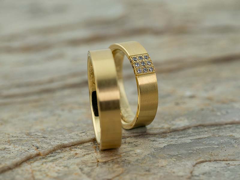 Juwelier Rossow - Trauringe in Gold mit Diamanten